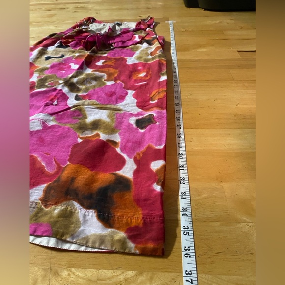 Ann Taylor Loft Silk Blend Floral Sleeveless Mini Dress Ruffle - Picture 12 of 13